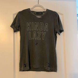 Distressed graphic tshirt